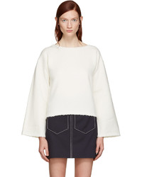 See by Chloe See By Chlo White Ribbon Trim Sweater