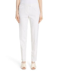 White Wool Tapered Pants