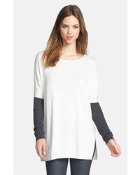 Trouve Side Slit Tunic Sweater