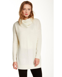 Vince Chevron Knit Turtleneck Wool Blend Sweater