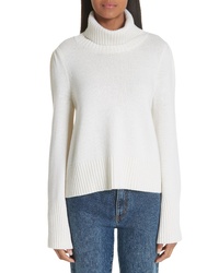 Co Essentials Flare Sleeve Wool Cashmere Turtleneck Sweater