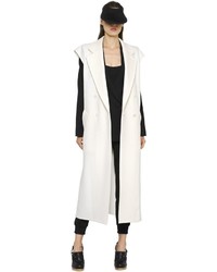 Max Mara Double Breasted Wool Blend Long Vest
