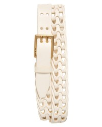 rag & bone Woven Leather Belt In Antique White At Nordstrom
