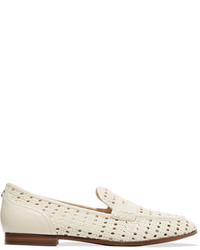 Sam Edelman Leora Woven Leather Loafers Ivory