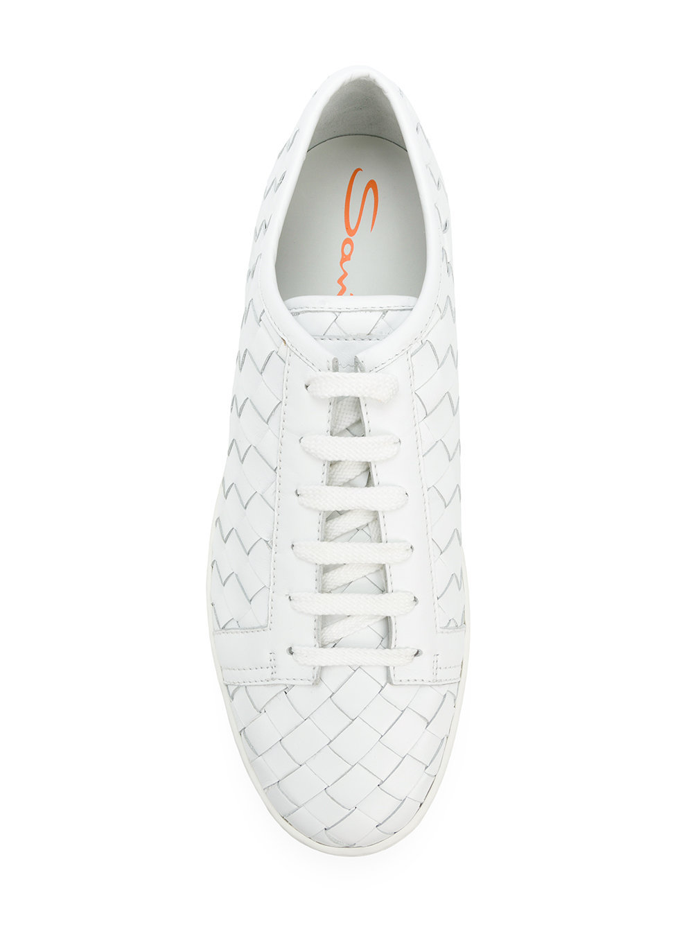 Santoni Woven Lace Up Sneakers, $361 | farfetch.com | Lookastic