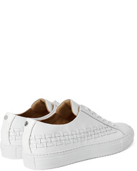 Oamc Woven Polished Leather Sneakers