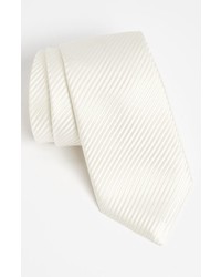 White Woven Silk Tie