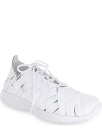 White Woven Sneakers