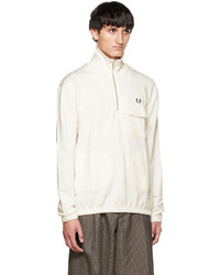 Fred Perry Off White Embroidered Sweater