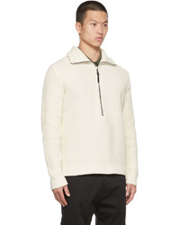 Moncler Off White T Neck Sweater