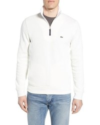 Lacoste Quarter Zip Cotton Interlock Sweatshirt