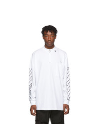 Off-White White And Black Abstract Arrows Long Sleeve T Shirt