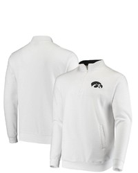 Colosseum White Iowa Hawkeyes Tortugas Logo Quarter Zip Jacket