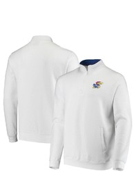 Colosseum White Kansas Jayhawks Tortugas Logo Quarter Zip Jacket