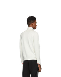 Moncler White Maglione Lupetto Zip Up Sweater