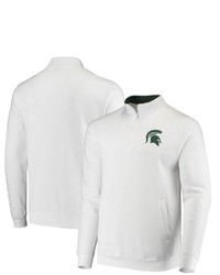 Colosseum White Michigan State Spartans Tortugas Logo Quarter Zip Jacket