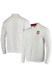 Colosseum White Stanford Cardinal Tortugas Logo Quarter Zip Jacket At Nordstrom