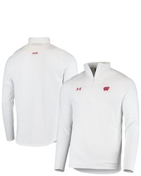 Under Armour White Wisconsin Badgers 2021 Sideline Command Quarter Zip Jacket At Nordstrom