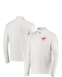 Under Armour White Wisconsin Badgers Coaches On Court Basketball Raglan Quarter Zip Jacket At Nordstrom