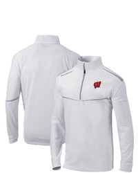 Columbia White Wisconsin Badgers Scorecard Quarter Zip Jacket At Nordstrom