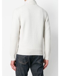 Doriani Cashmere Cashmere Cable Knit Zip Sweater