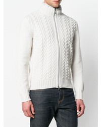 Doriani Cashmere Cashmere Cable Knit Zip Sweater