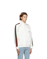 Gucci Off White Web Zip Up Sweatshirt