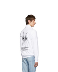 Serapis White Embroidery Sketches Track Sweatshirt