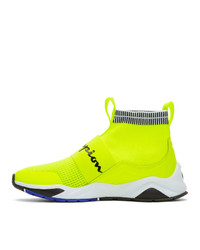 Champion Reverse Weave Yellow Rally Pro High Top Sneakers