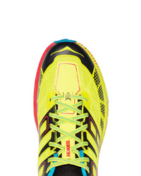 Hoka One One Yellow Speedgoat 2 Lace Up Sneakers