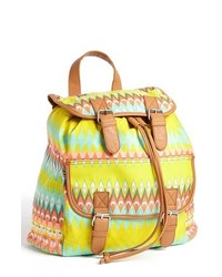 Amici Accessories Geometric Print Backpack Yellow One Size