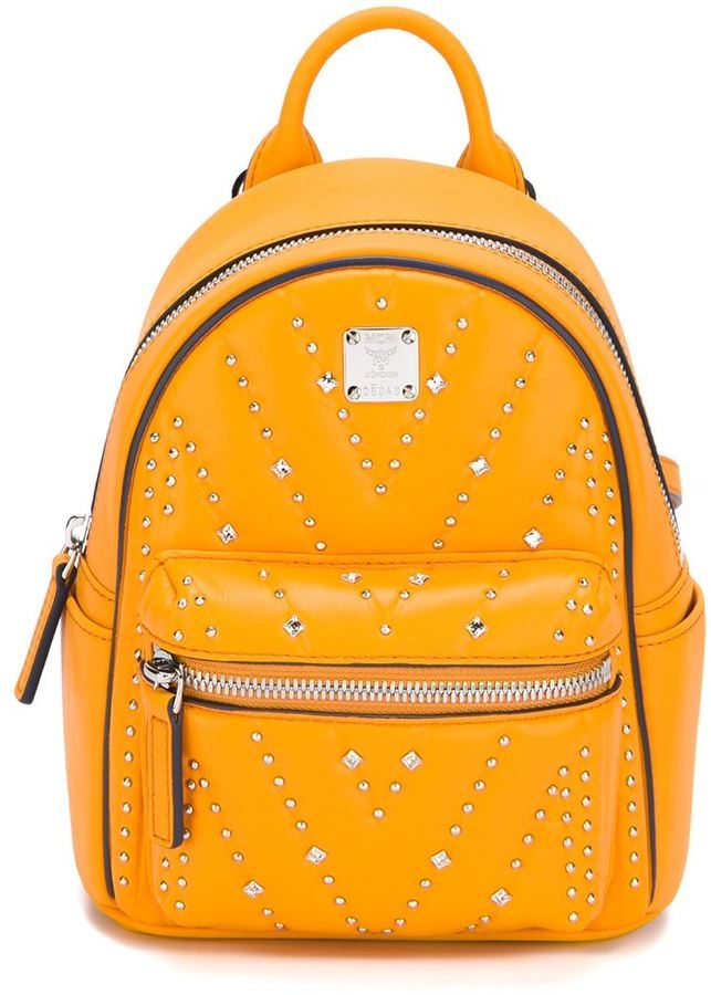 Mcm backpack yellow sale