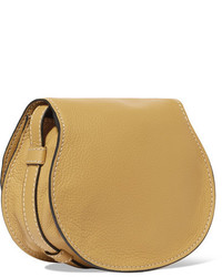 Chloé Marcie Mini Textured Leather Shoulder Bag Yellow