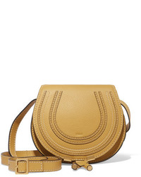 Chloé Marcie Mini Textured Leather Shoulder Bag Yellow