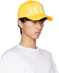 DSQUARED2 Yellow Be Icon Baseball Cap