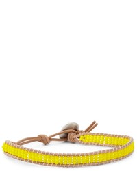 Sole Society Beaded And Leather Bracelet