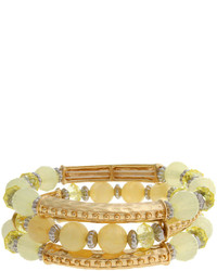 Mixit Mixit Gold Over Brass Beaded Bracelet