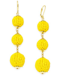 INC International Concepts Gold Tone Colored Bead Triple Drop Earrings Created For Macys