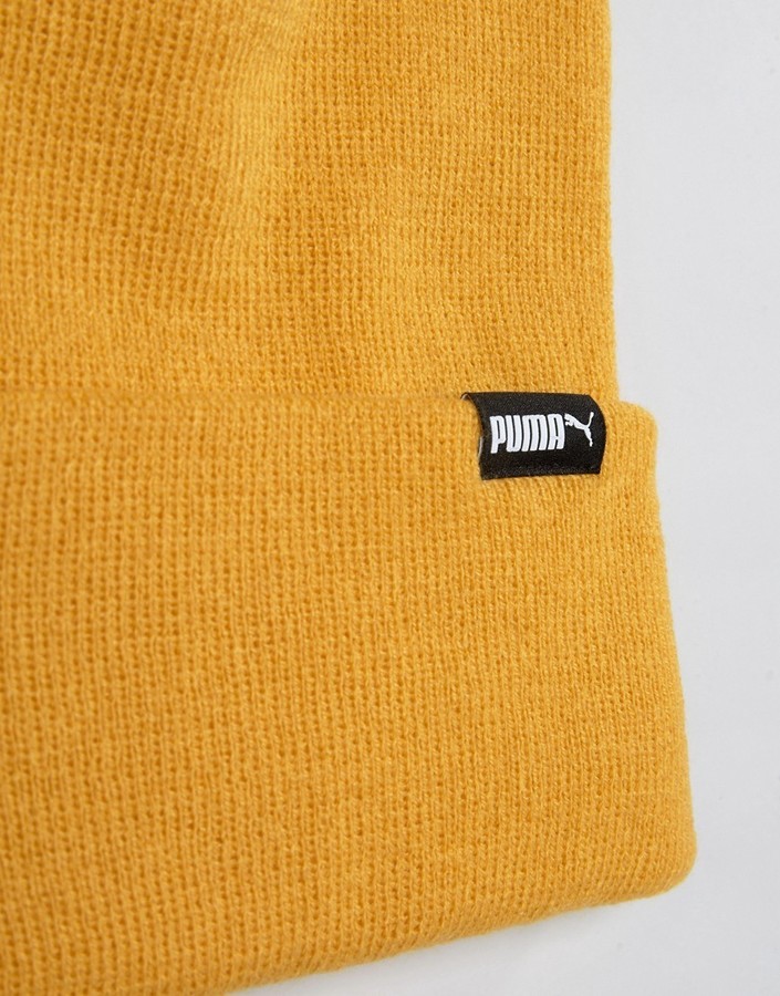 gorro puma archive heather beanie amarillo unisex.