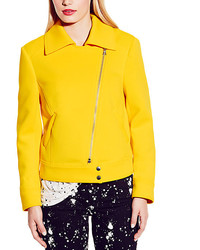 Vince Camuto Two By Yellow Asymmetrical Mod Scuba Jacket
