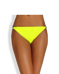Milly Laguna Side Detail Bikini Bottom Fluorescent Yellow