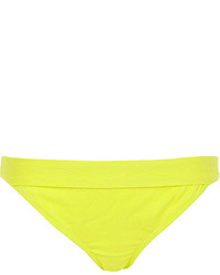 River Island Yellow Textured Bikini Bottom