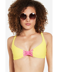 Lee Lani The Bali Bikini Top In Yellow Xs S