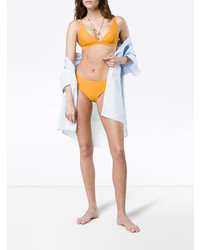 Matteau Orange Plunge High Waisted Bikini