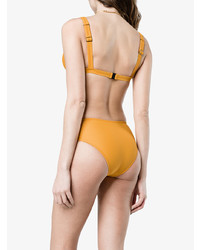 Matteau Orange Plunge High Waisted Bikini