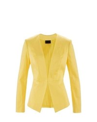 bpc selection Collarless Blazer In Yellow Size 10