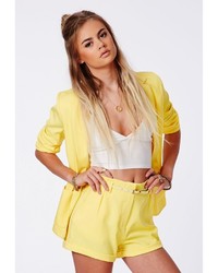 Missguided Tiffany Yellow Premium Blazer