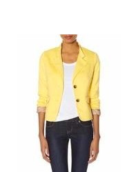 The Limited Obr Stand Collar Blazer Yellow Xs