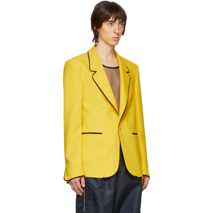 Random Identities Yellow Sister Blazer, $301 | SSENSE | Lookastic