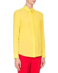 Givenchy Crepe De Chine Blouse Yellow
